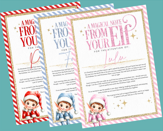 Personalised Christmas Letter from your Elf