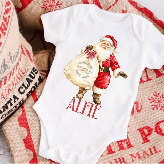 Father Christmas/Santa Personalised Baby Grow