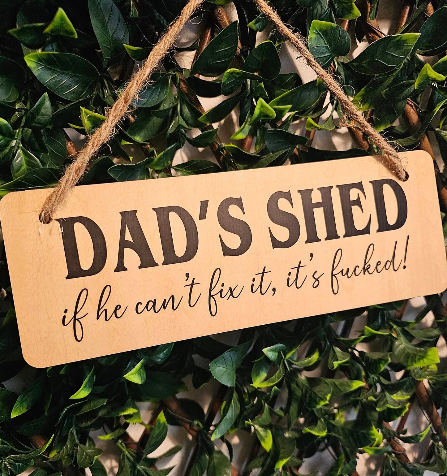 Dad's/Grandads Shed Swear Sign