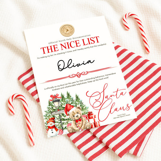 Candy Cane Personalised Christmas Letters - Various Styles