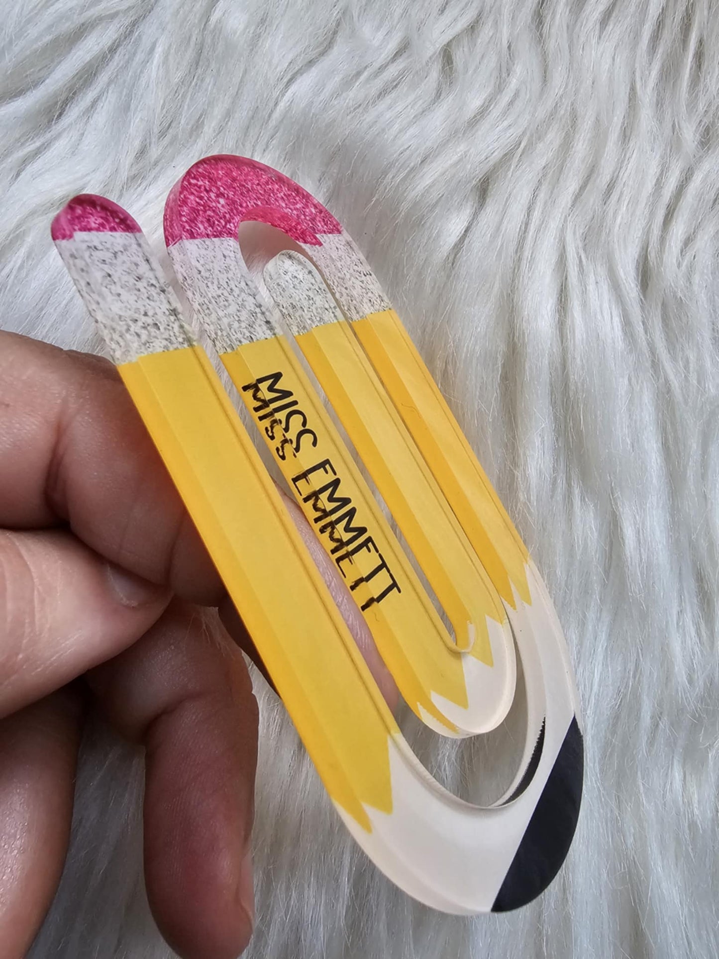 Personalised Teacher Giant Pencil Paperclip Bookmark