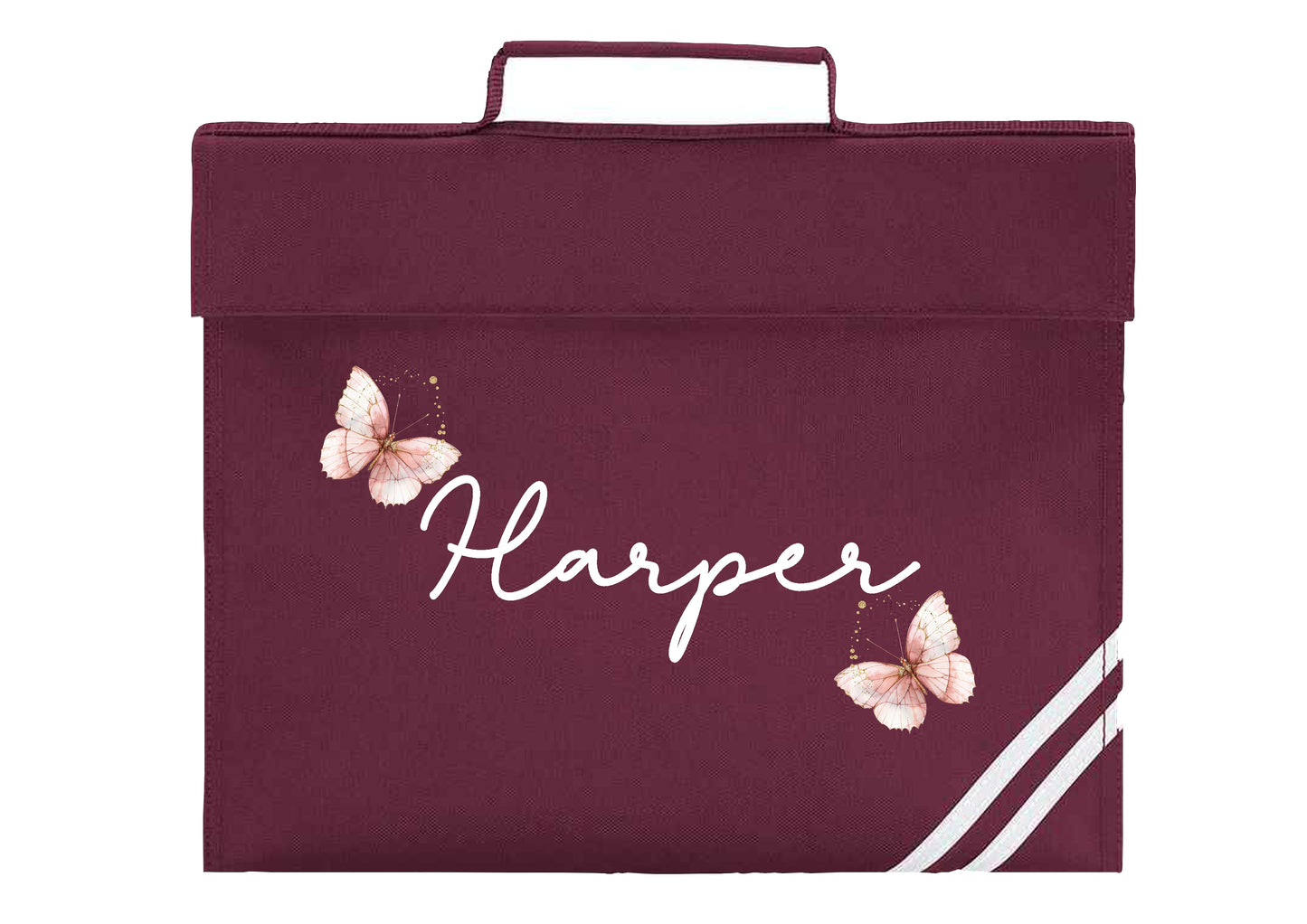 Personalised Butterfly Design Bookbag - All colours