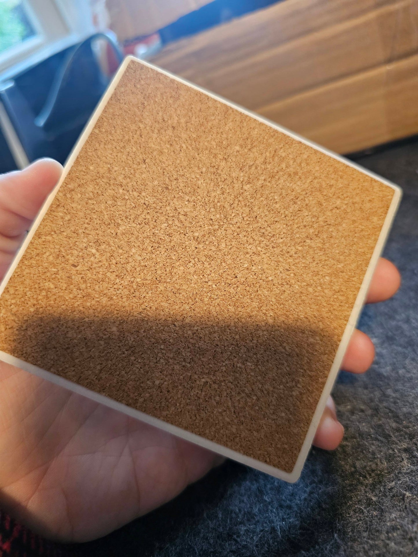 Personalised Forget Me Not Memorial Coaster – “Having a Brew With You” Remembrance Gift