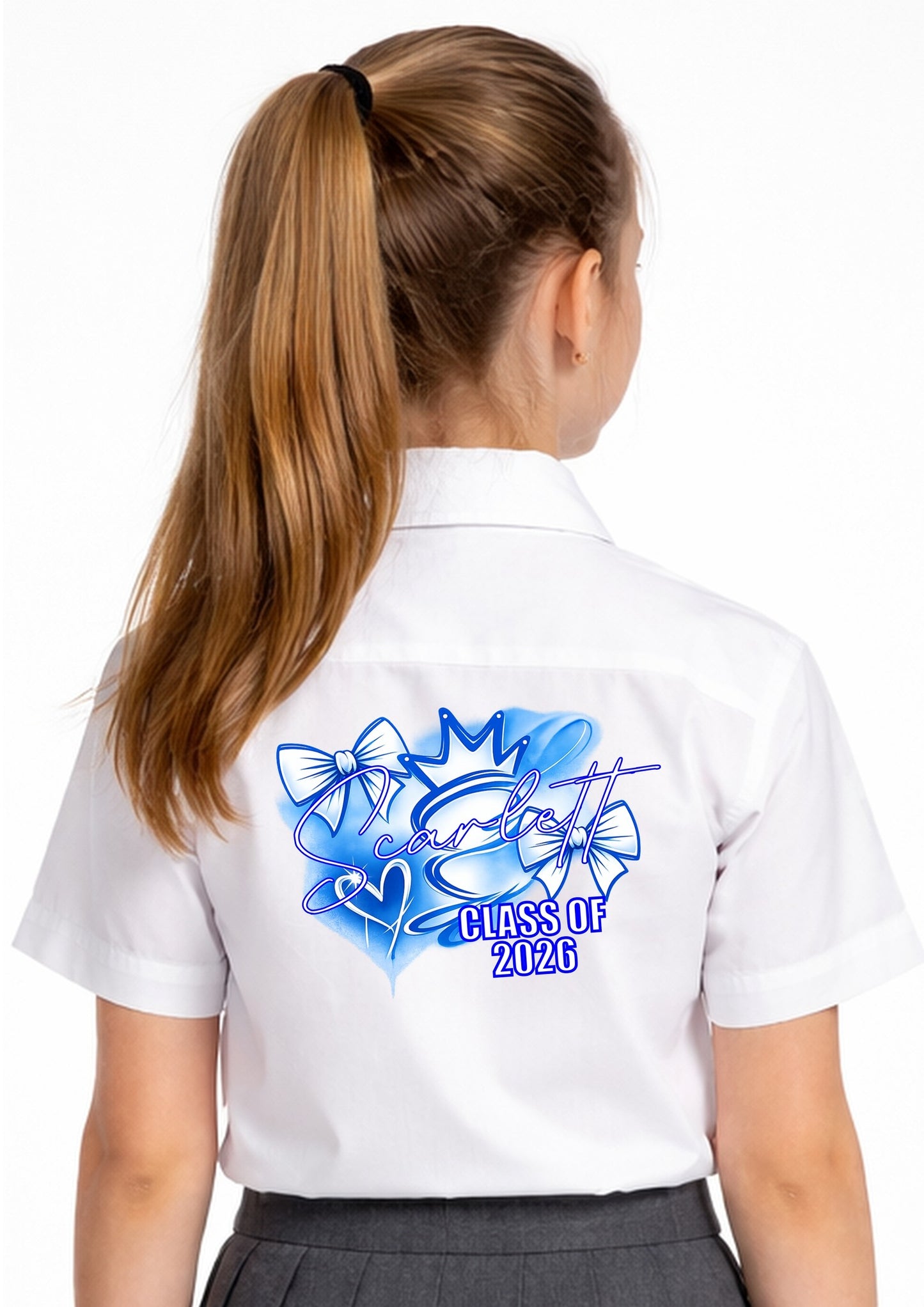 Leavers Shirt Design Blue Crown - Print only