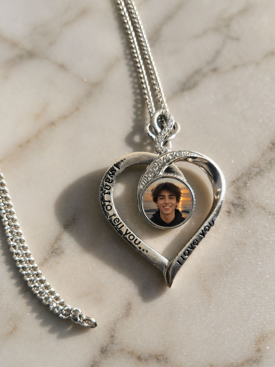 Personalised Photo Heart Necklace