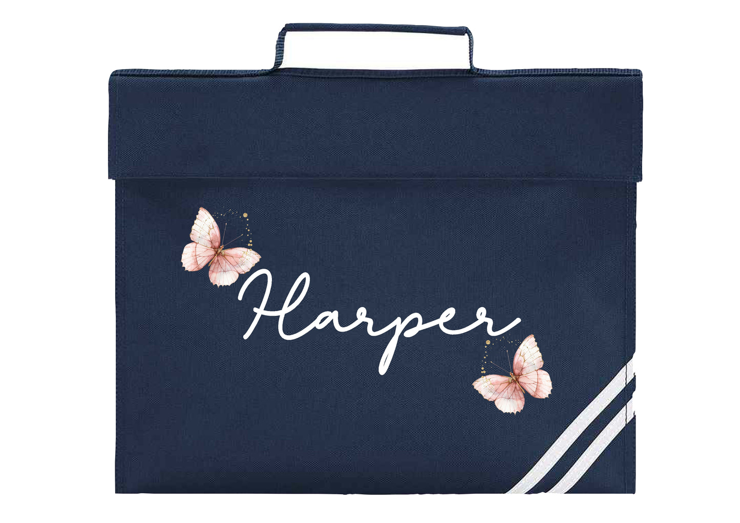 Personalised Butterfly Design Bookbag - All colours