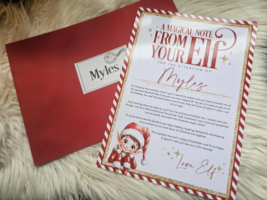 Personalised Christmas Letter from your Elf
