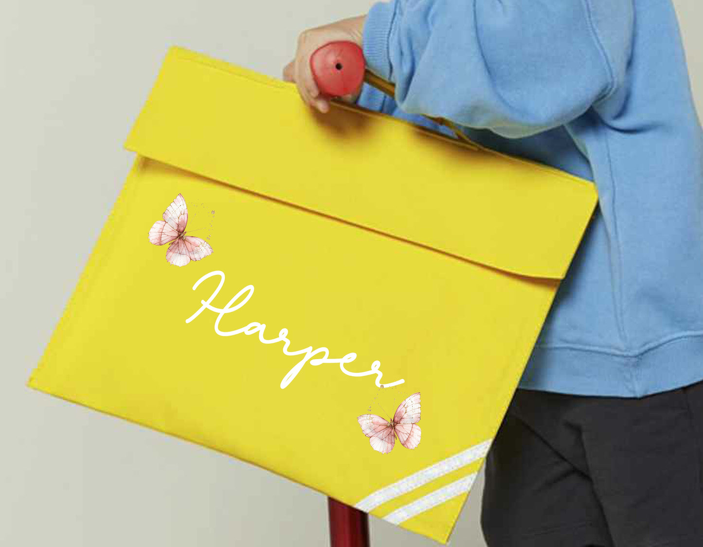Personalised Butterfly Design Bookbag - All colours