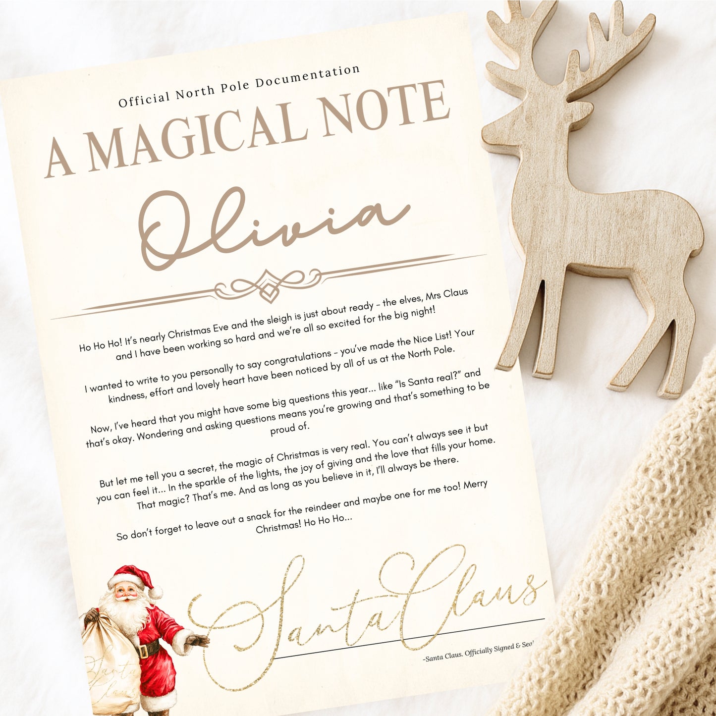 A Magical Note Personalised Christmas Letter - Various Styles