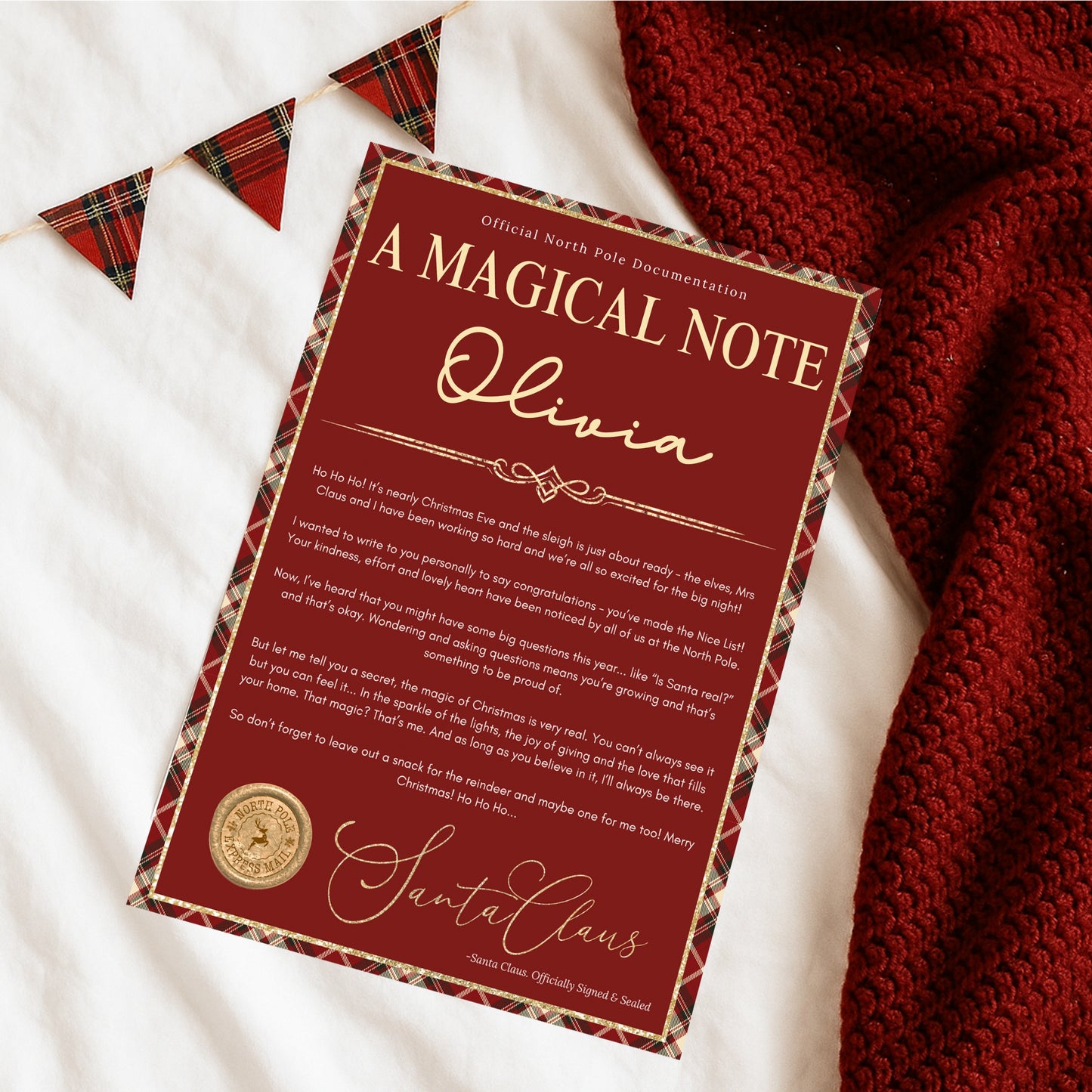 A Magical Note Personalised Christmas Letter - Various Styles