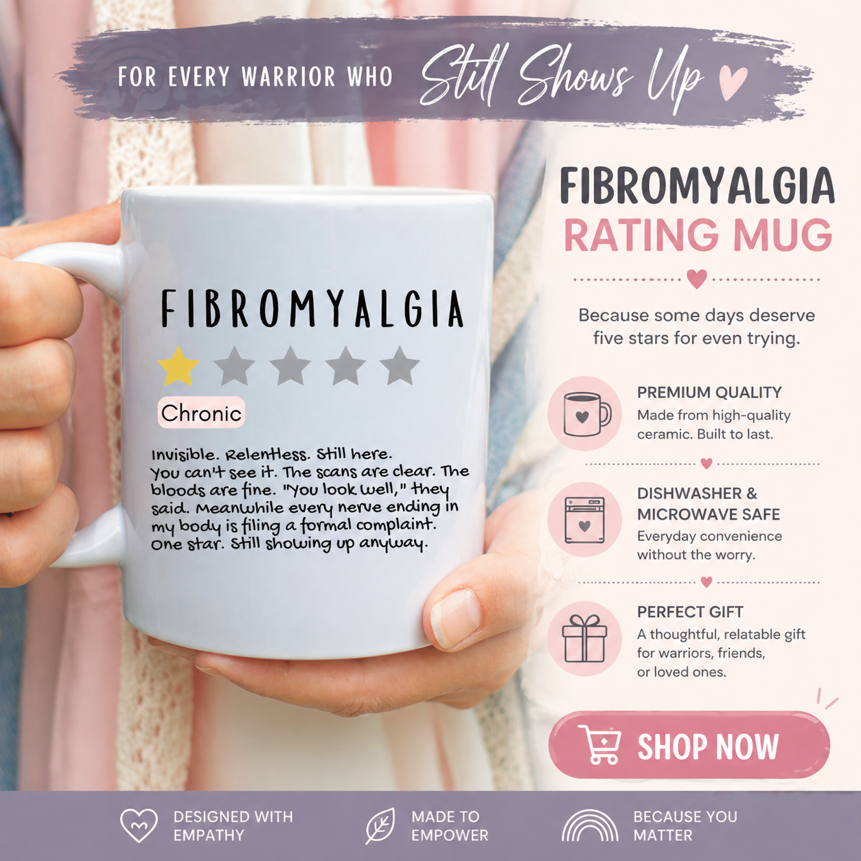 Fibromyalgia Mug – Chronic – One Star Review