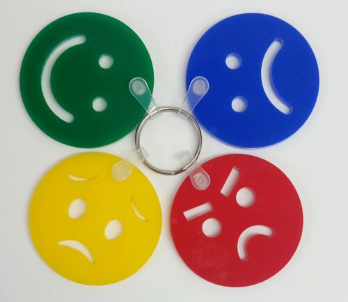 Emotion Acrylic Keyrings for Autism / Non Verbal Children