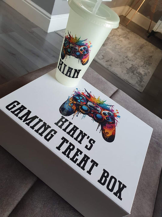 White Magnetic Gaming Box and Cold Cup Set.