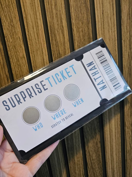 Event surprise scratch tickets personalised for you