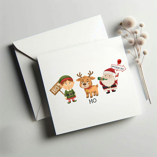 Grumpy Swearing Christmas Card - Singular or Sets