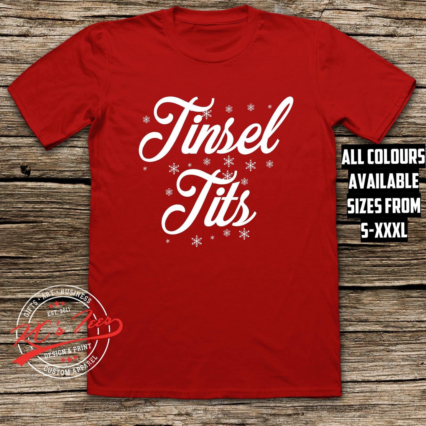 Tinsel Tits Christmas Swear Tshirt