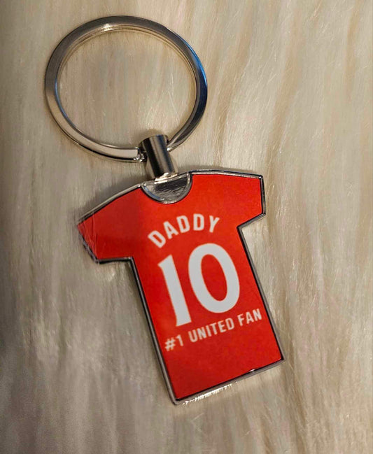 Football tshirt Shape Photo Keyring