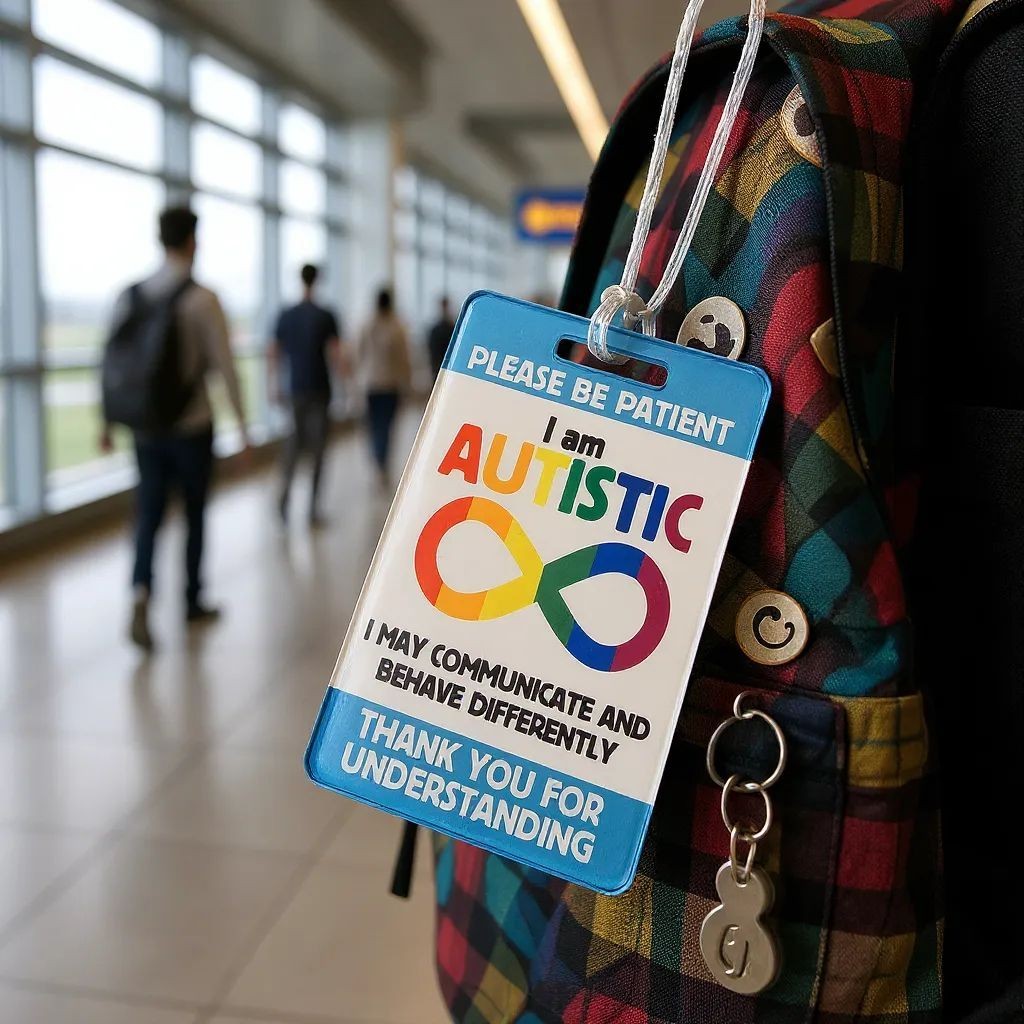 Autism luggage or trolley tag