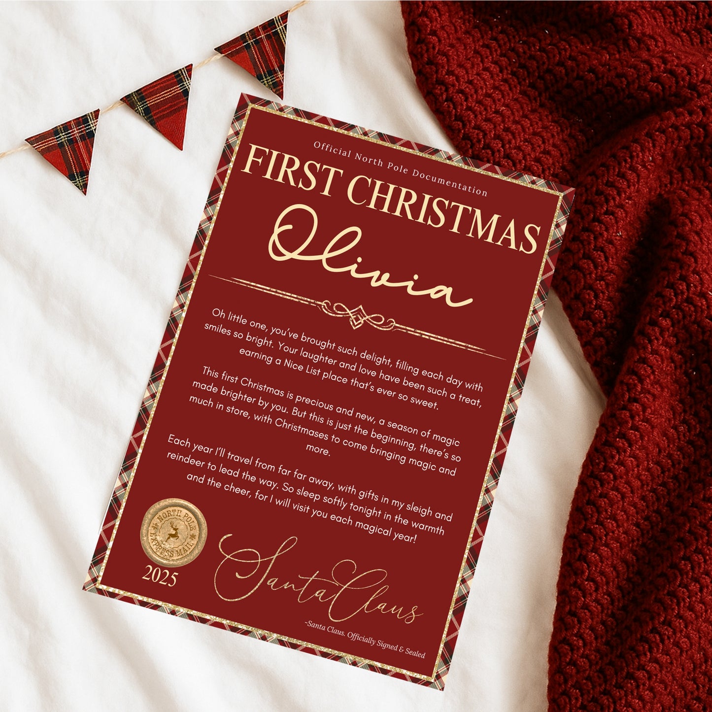 First Christmas Personalised Christmas Letter - Various Styles
