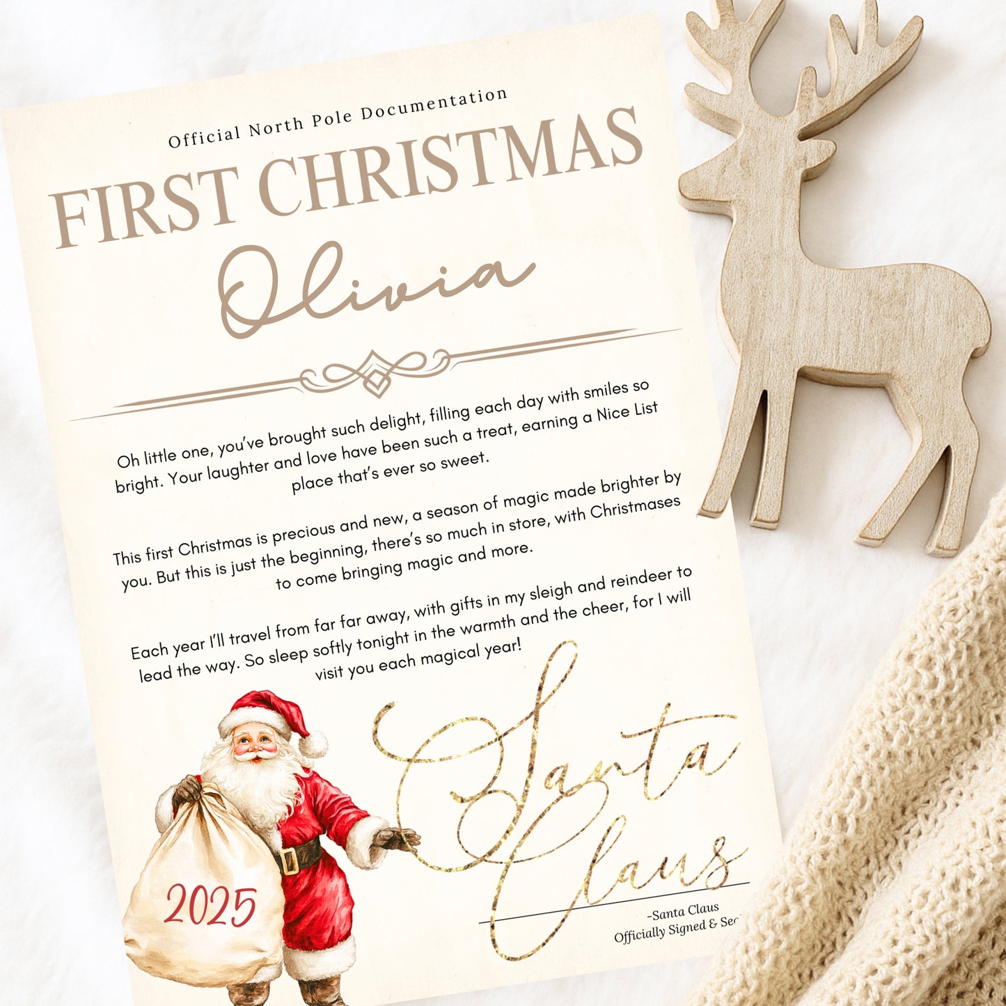 Santa's Sack Personalised Christmas Letters - Various Styles
