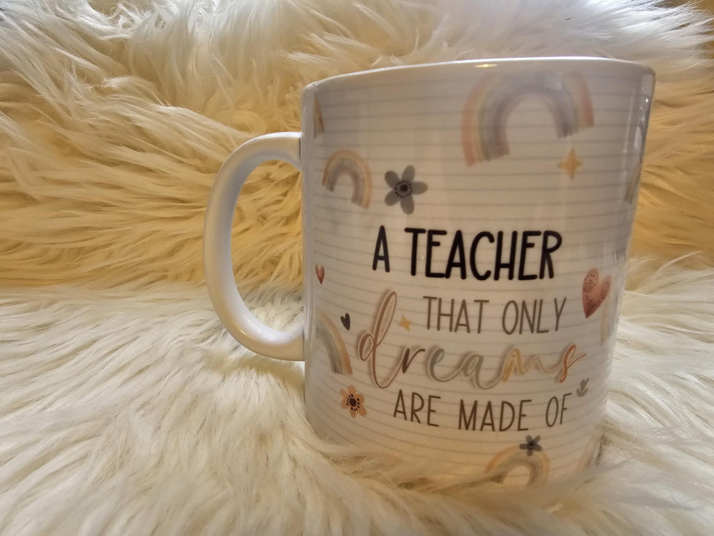 Personalised Teacher Rainbow Mug