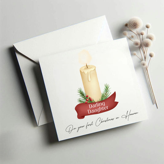 Candle Christmas in Heaven Card