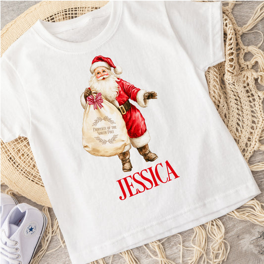 Personalised Santa/ Father kids Christmas tshirt