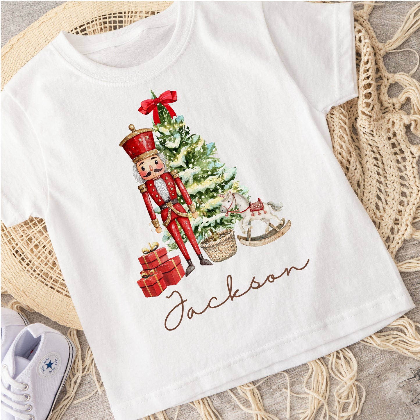 Personalised Nutcracker kids Christmas tshirt