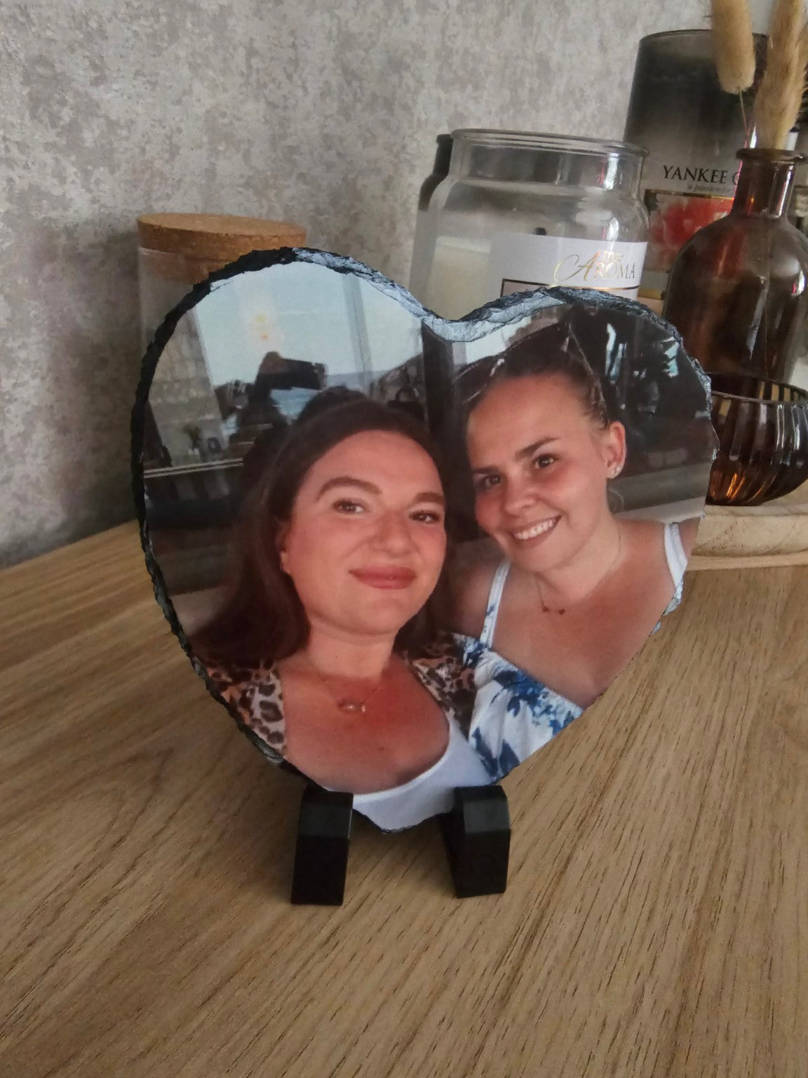Personalised heart photo slate