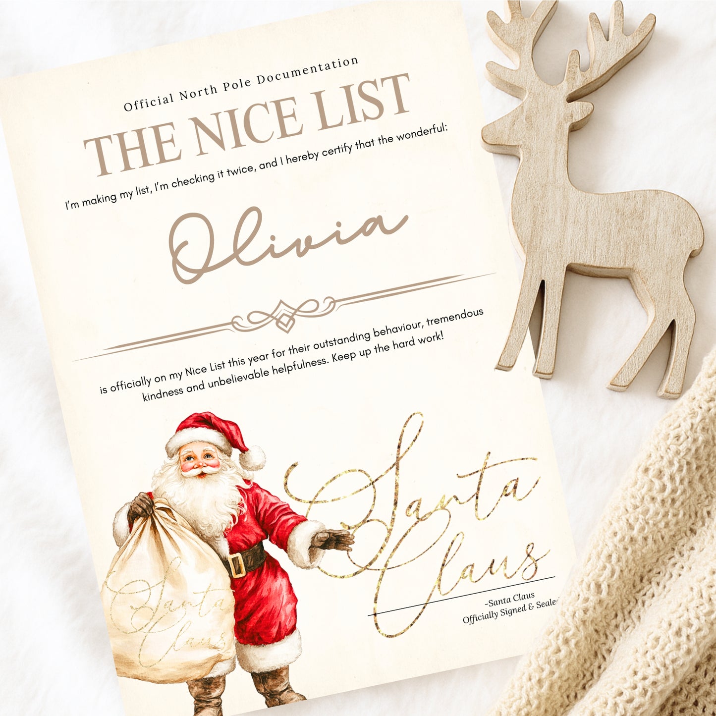 The Nice List Personalised Christmas Letter - Various Styles