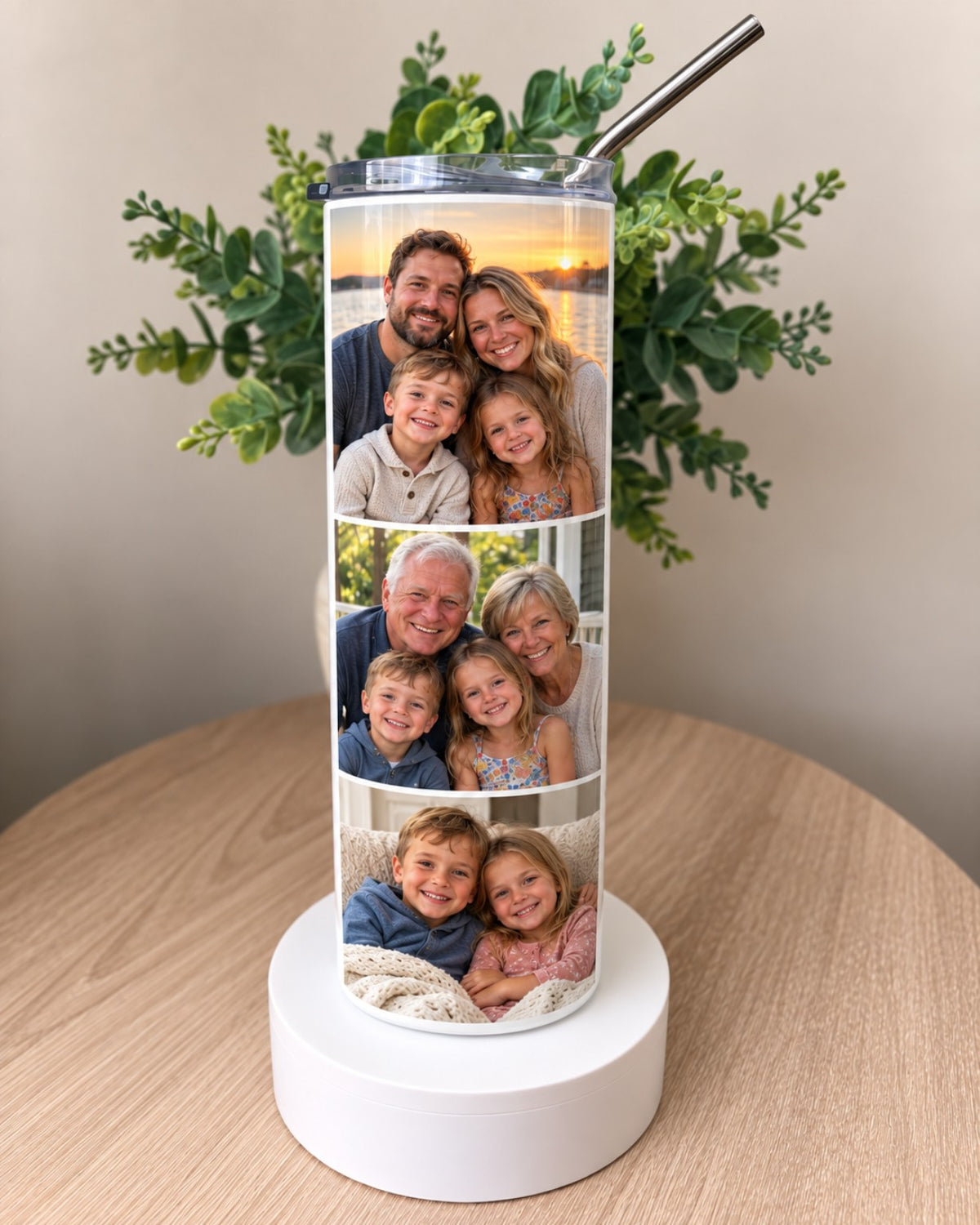 Personalised 9 photo tumbler