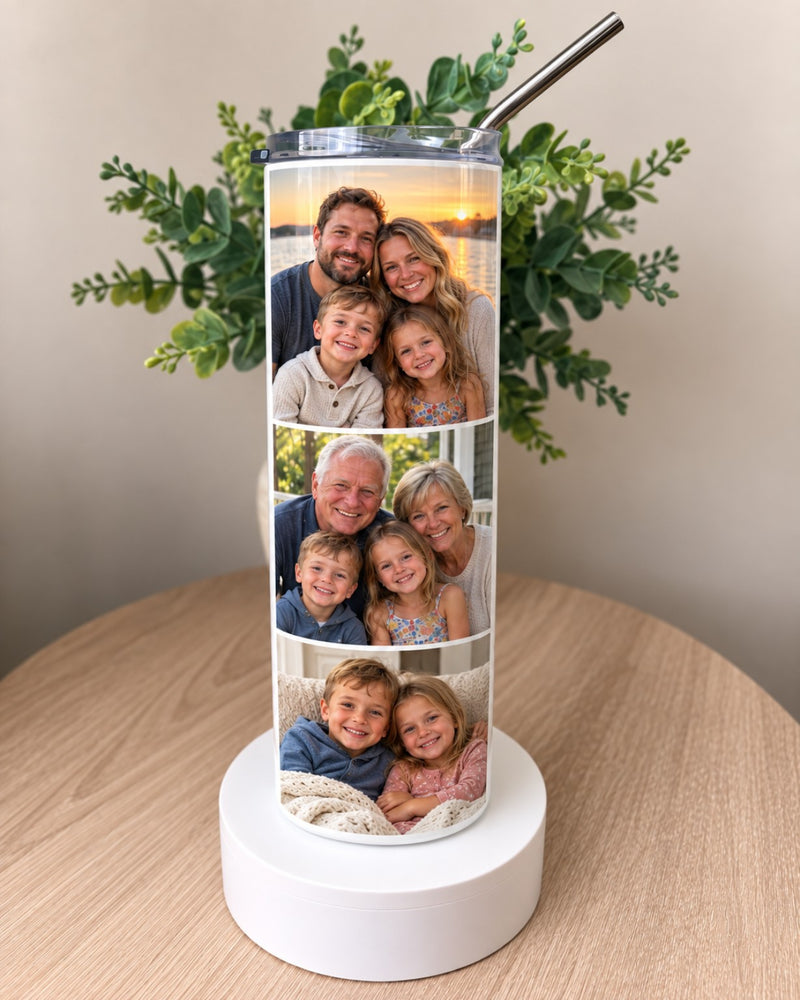 Personalised 9 photo tumbler