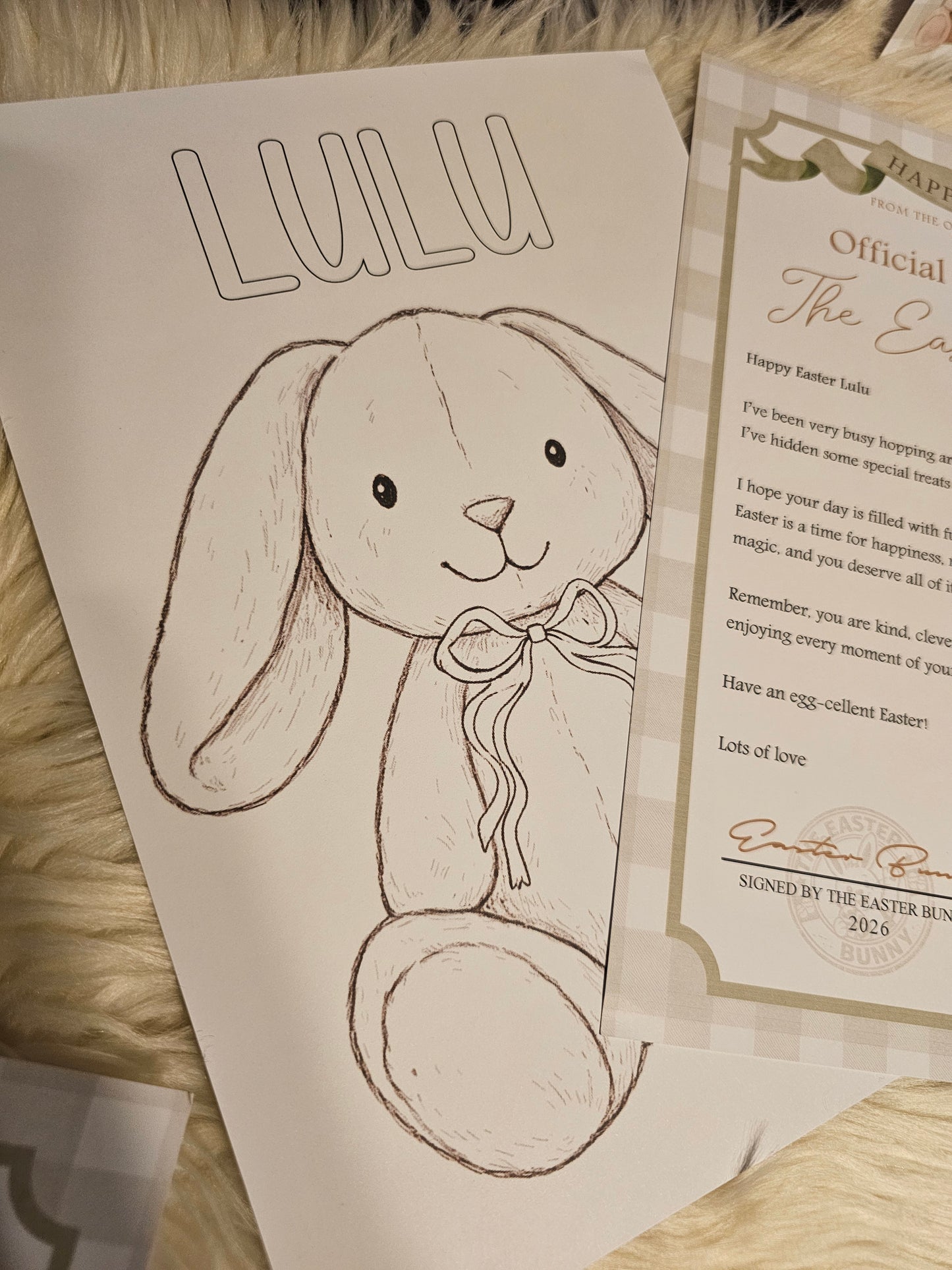 Personalised Easter Letter and Certificate Set