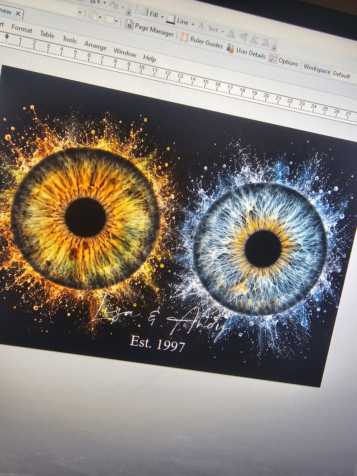 Personalised Iris Eye Artwork – Custom Eye Print