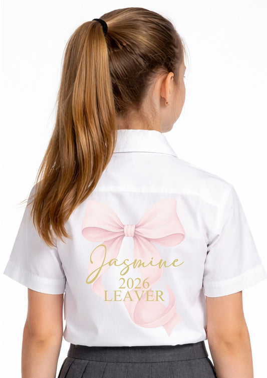 Leavers Shirt Design With Flowing Bow - Print only