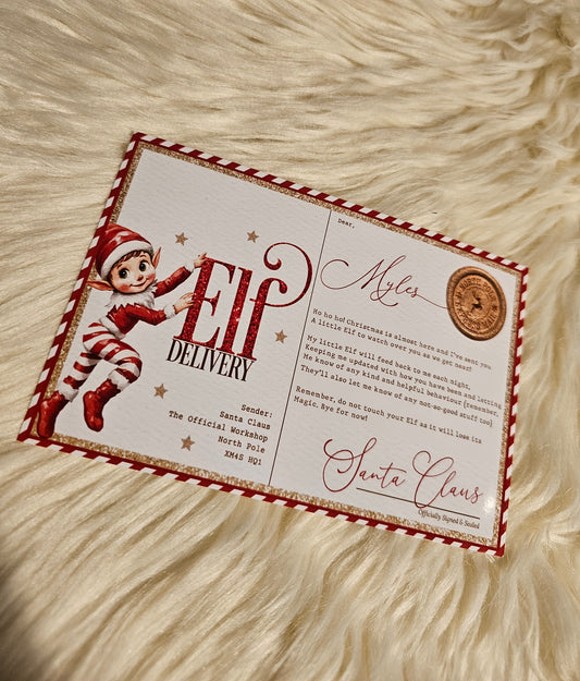 Personalised Elf Postcard