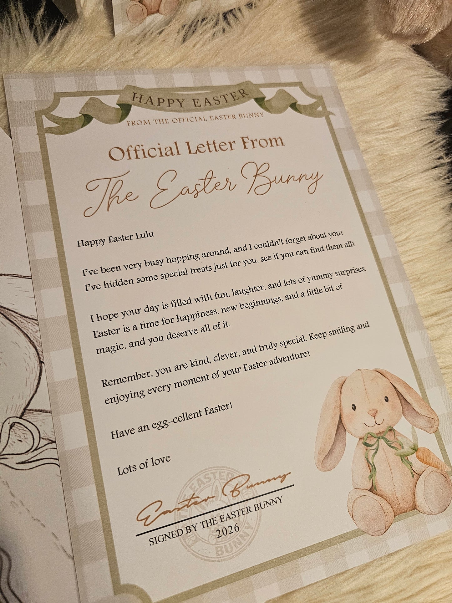 Personalised Easter Letter and Certificate Set