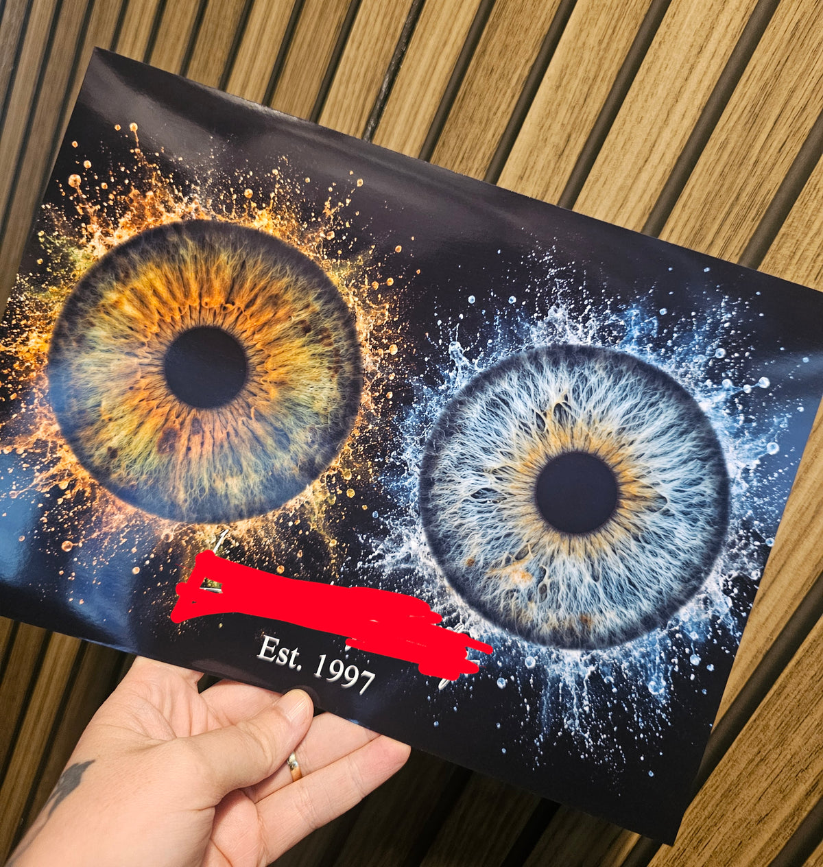 Personalised Iris Eye Artwork – Custom Eye Print