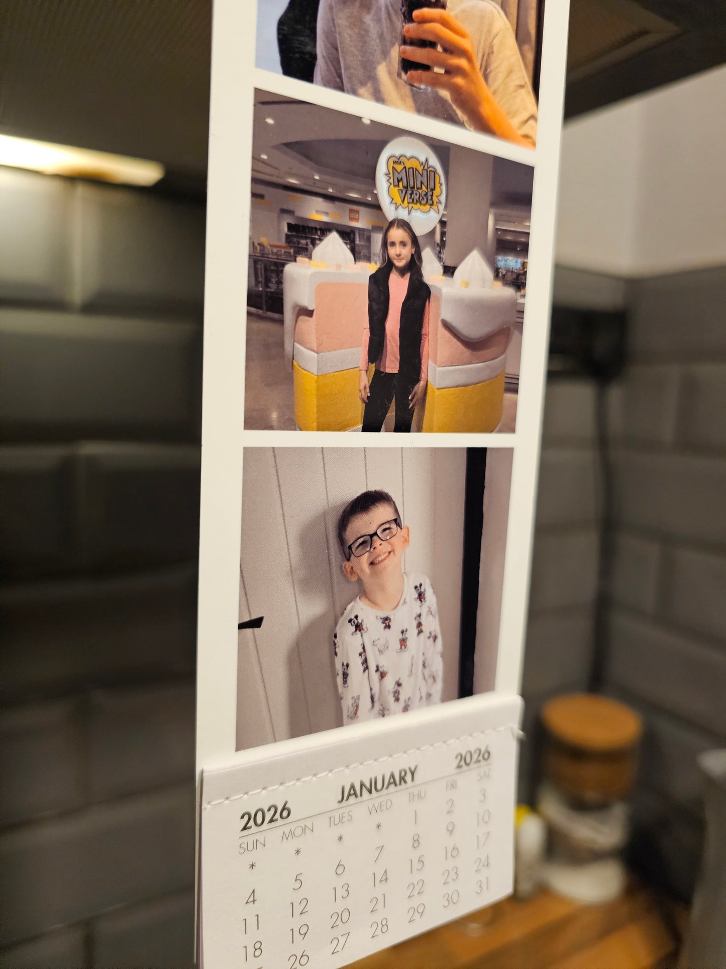 Large Personalised Photo Fridge Magnet with calendar