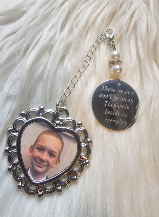In Memory Photo Charm - Wedding Bouquet