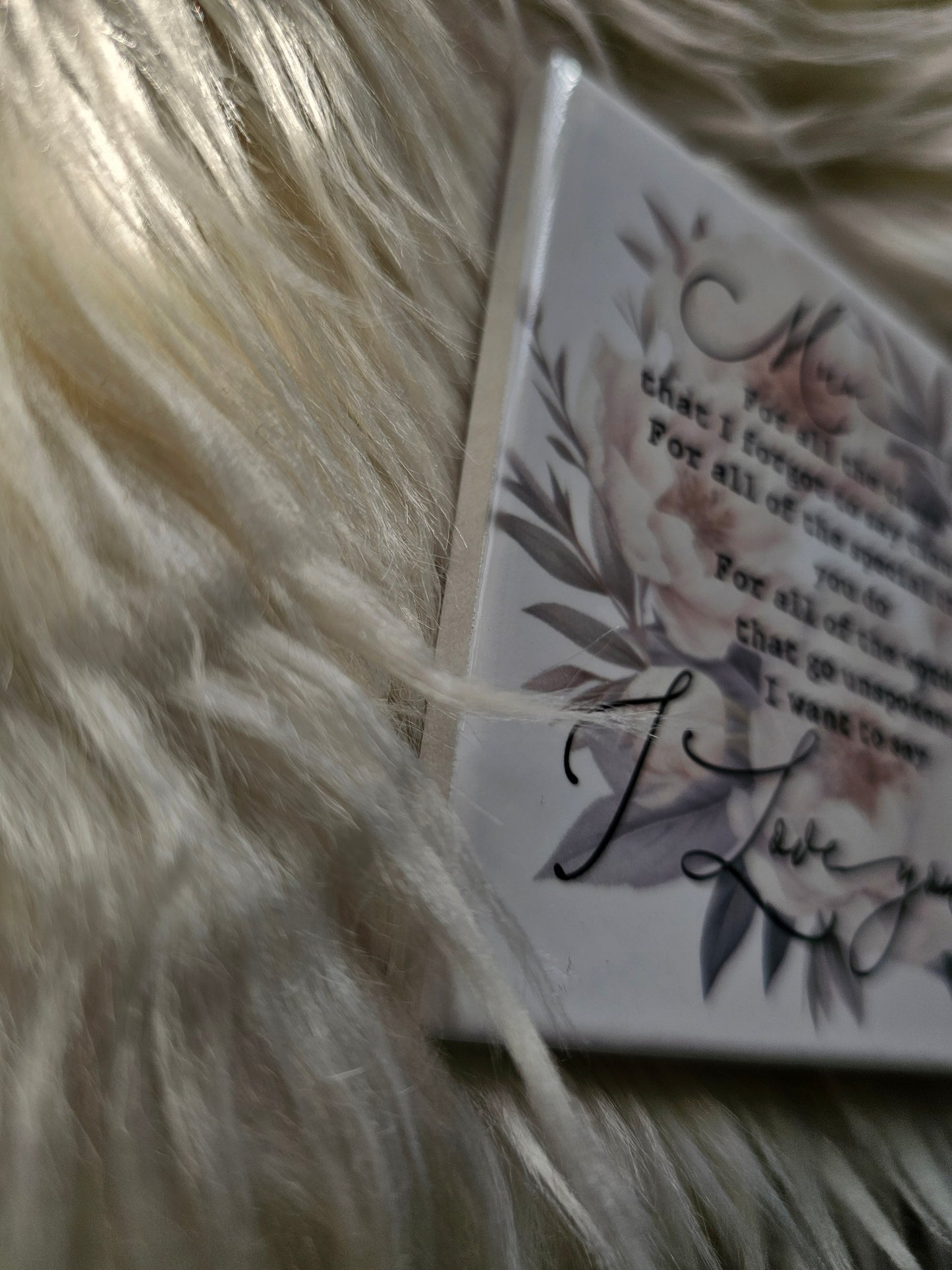 Personalised Thank You Ceramic Coaster – Floral Mother’s Day Gift