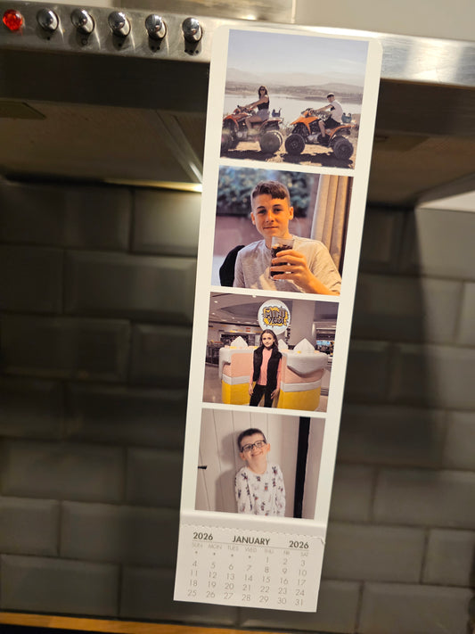 Large Personalised Photo Fridge Magnet with calendar