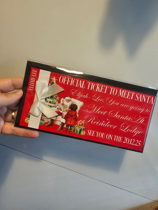 Personalised Ticket to meet Santa