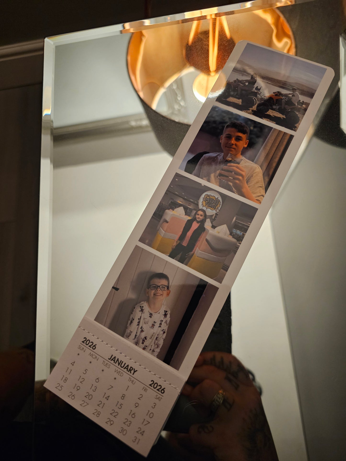 Large Personalised Photo Fridge Magnet with calendar