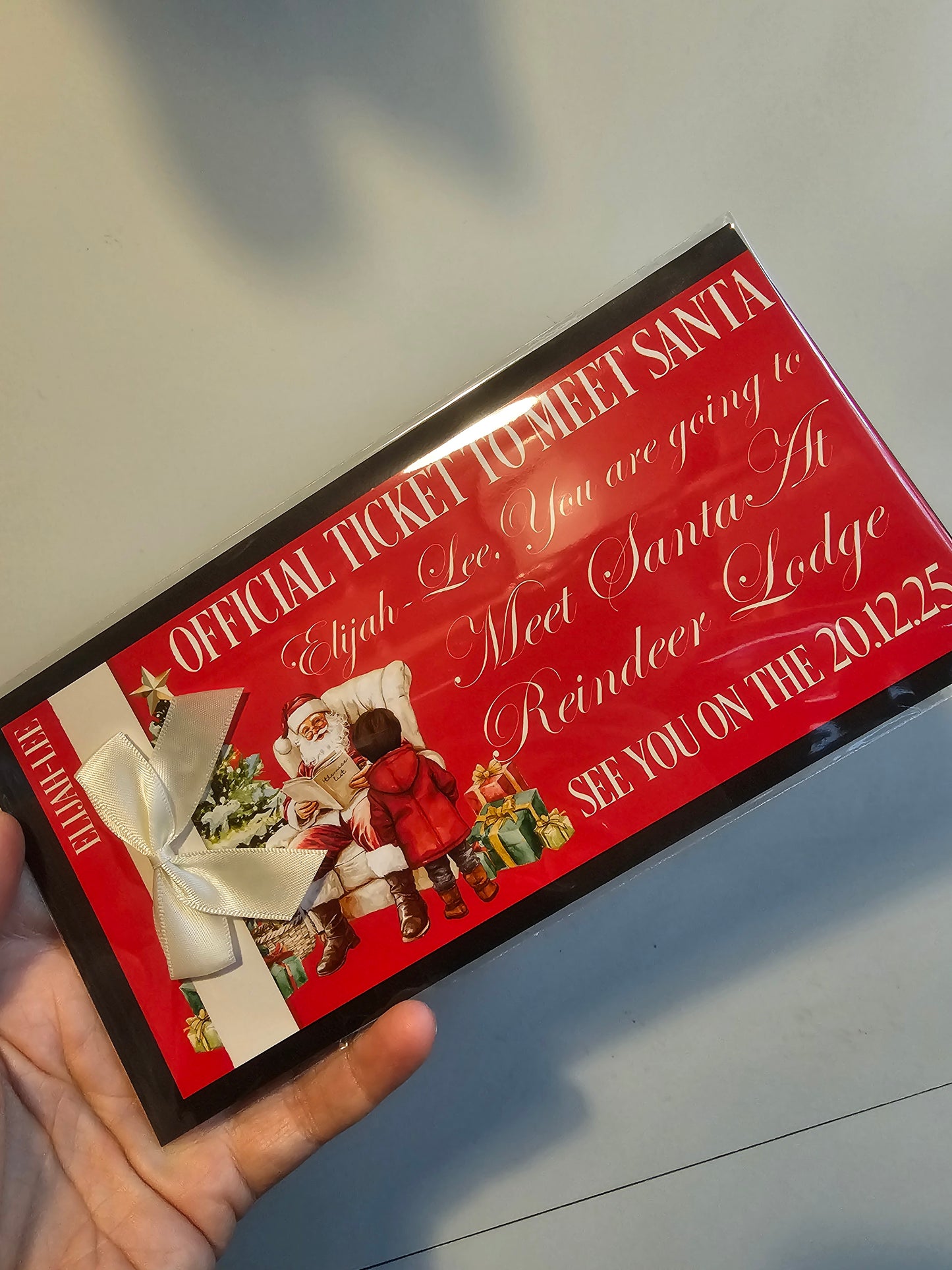 Personalised Ticket to meet Santa